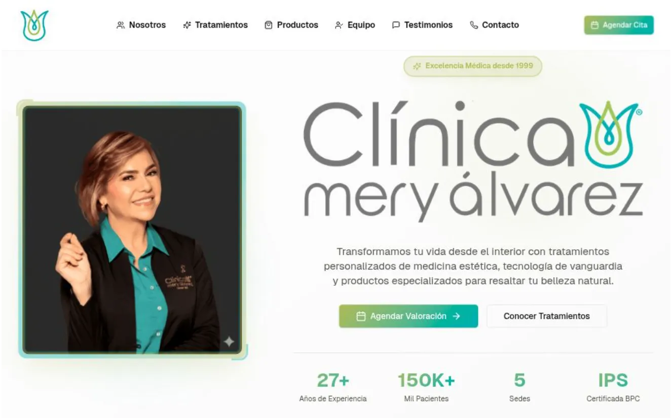 Clínica Mery Alvarez - Proyecto web desarrollado por InZidium