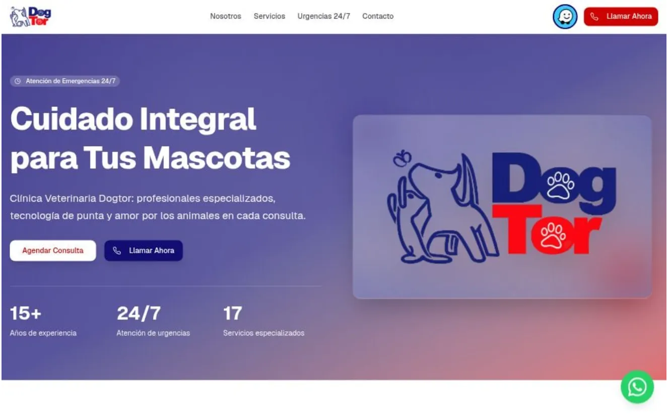 Veterinaria Dogtor - Proyecto web desarrollado por InZidium